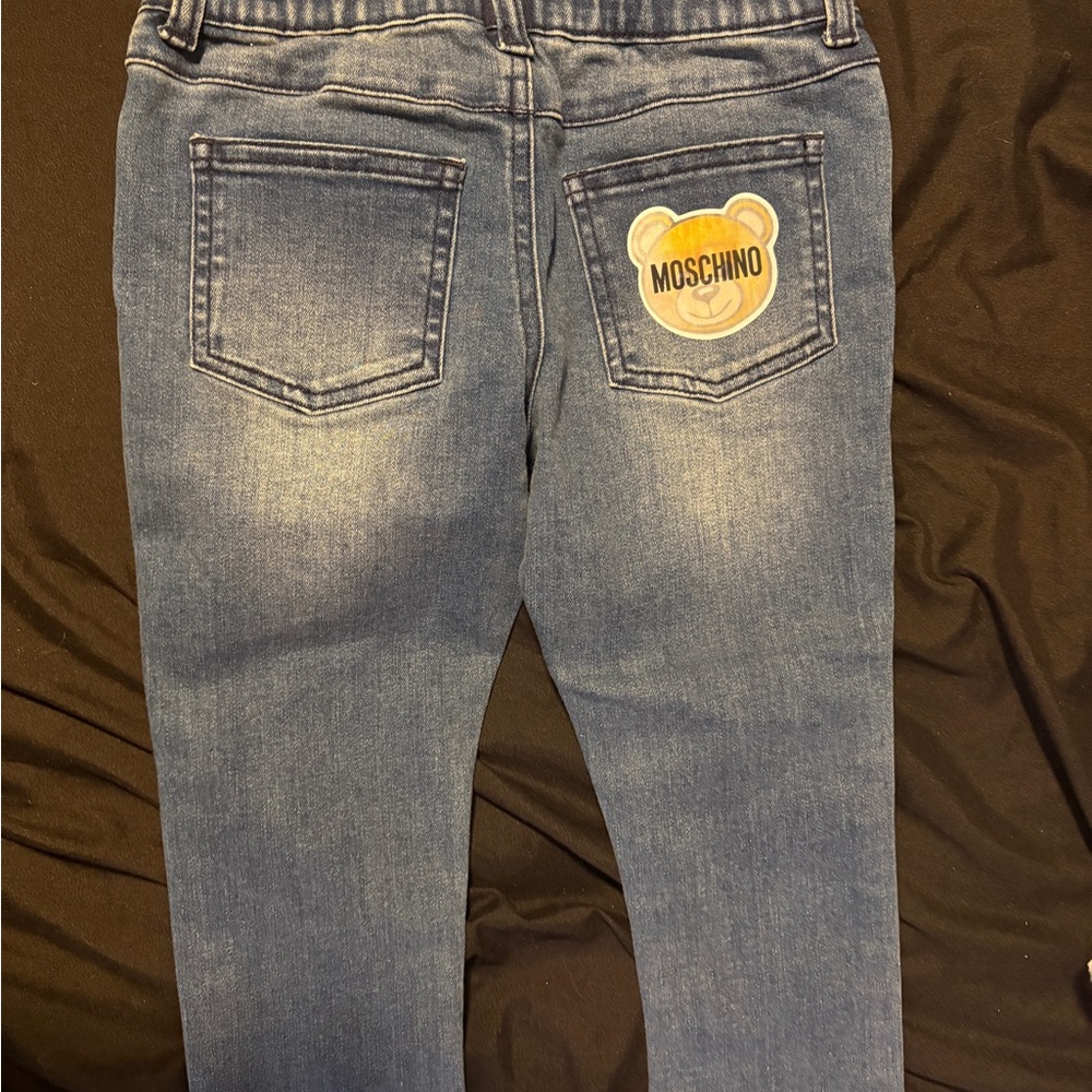 Moschino Denim Jeans with Bear Patch